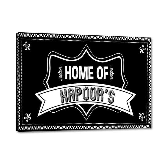 Beautiful Personalized Door Name Plate - Black Frame Nutcase