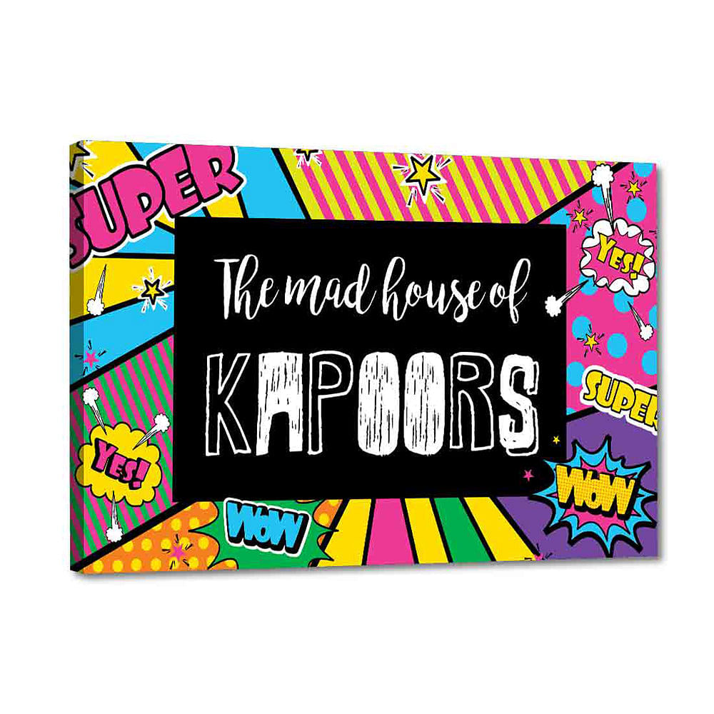 Customized Door Name Plate - Mad House Nutcase