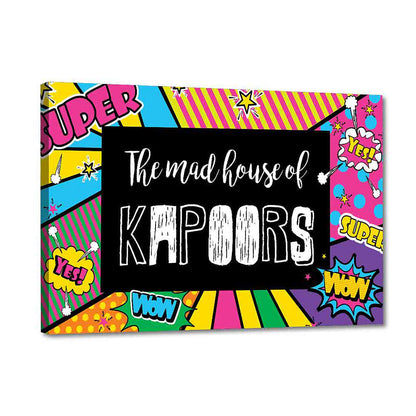 Customized Door Name Plate - Mad House Nutcase