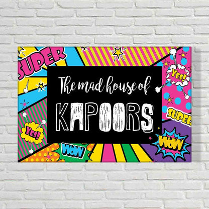 Customized Door Name Plate - Mad House Nutcase