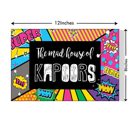 Customized Door Name Plate - Mad House Nutcase