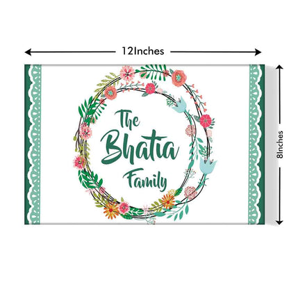 Customized Creative Door Nameplate - Circlet Flowers Nutcase