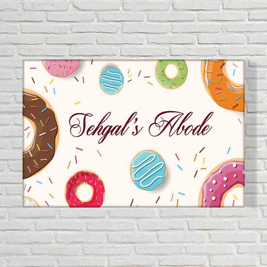 Cute Personalize Name Plate - Donuts Nutcase