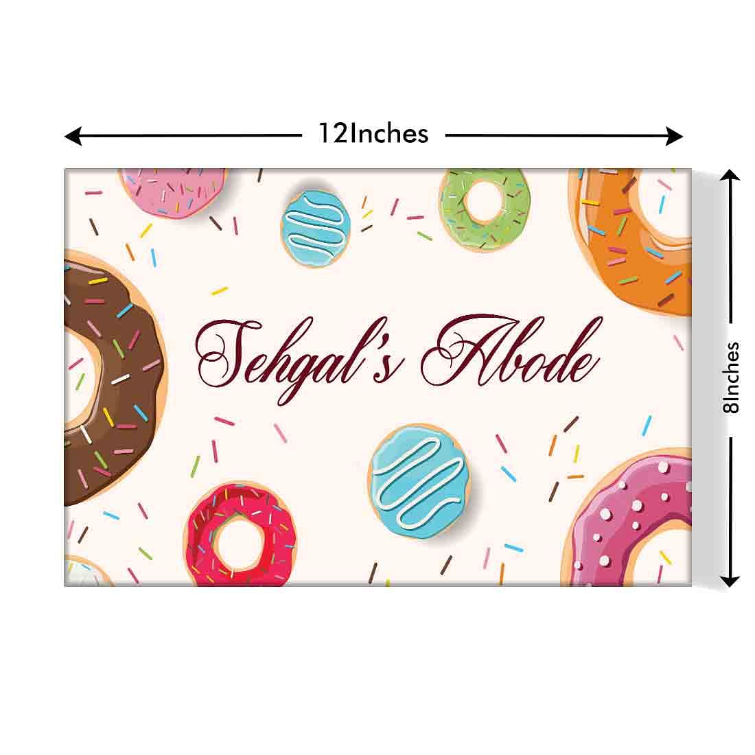 Cute Personalize Name Plate - Donuts Nutcase