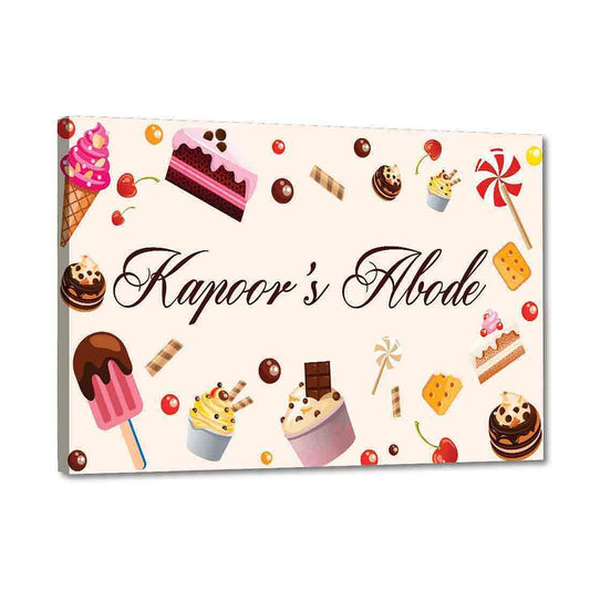 Cute Customized Door Name Plate - Pastries Nutcase