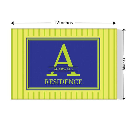 Classy Personalized Name Plate - Green Lines Nutcase