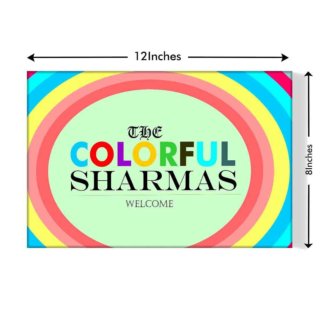 Beautiful Personalized Door Name Plate - Colorful Lines Nutcase