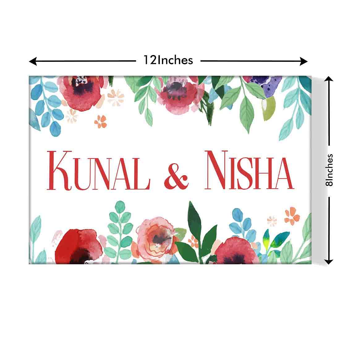 New Custom-Made Name Plate for Home - Watercolor Flowers Nutcase