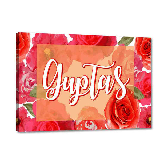Personalized Door Name Plate - Red Roses Nutcase