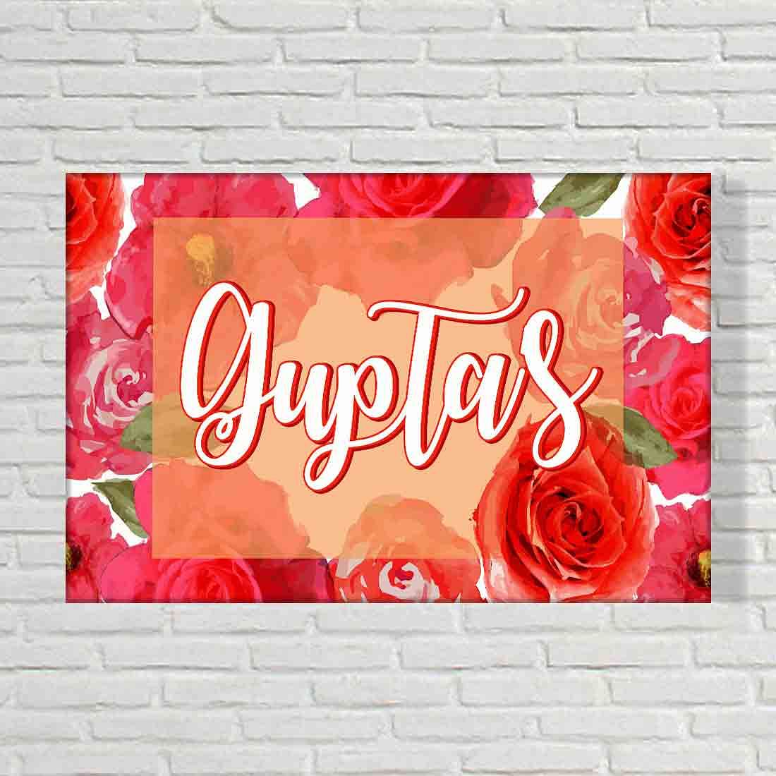 Personalized Door Name Plate - Red Roses Nutcase