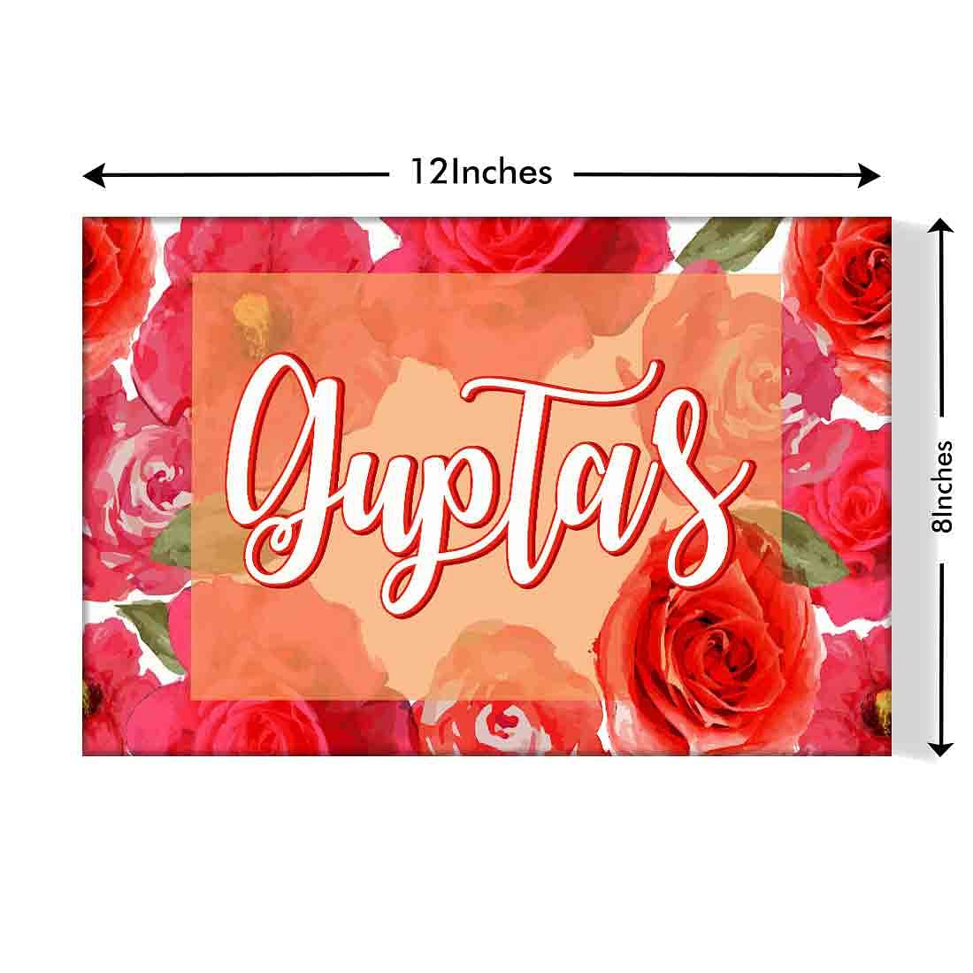 Personalized Door Name Plate - Red Roses Nutcase