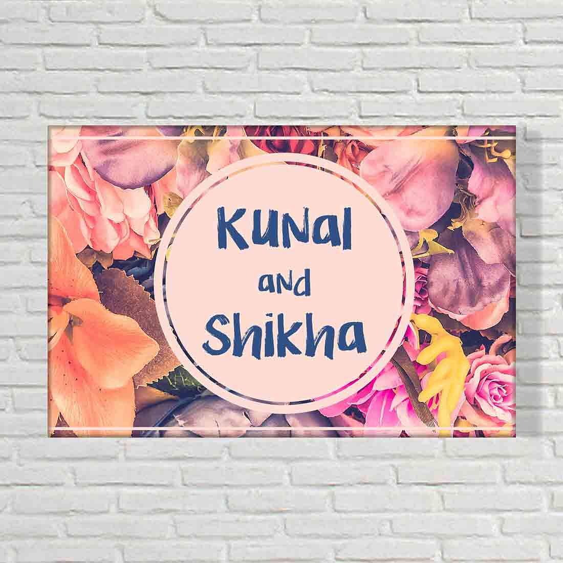 Beautiful Couple Personalized Door Name Plate - Roses Nutcase