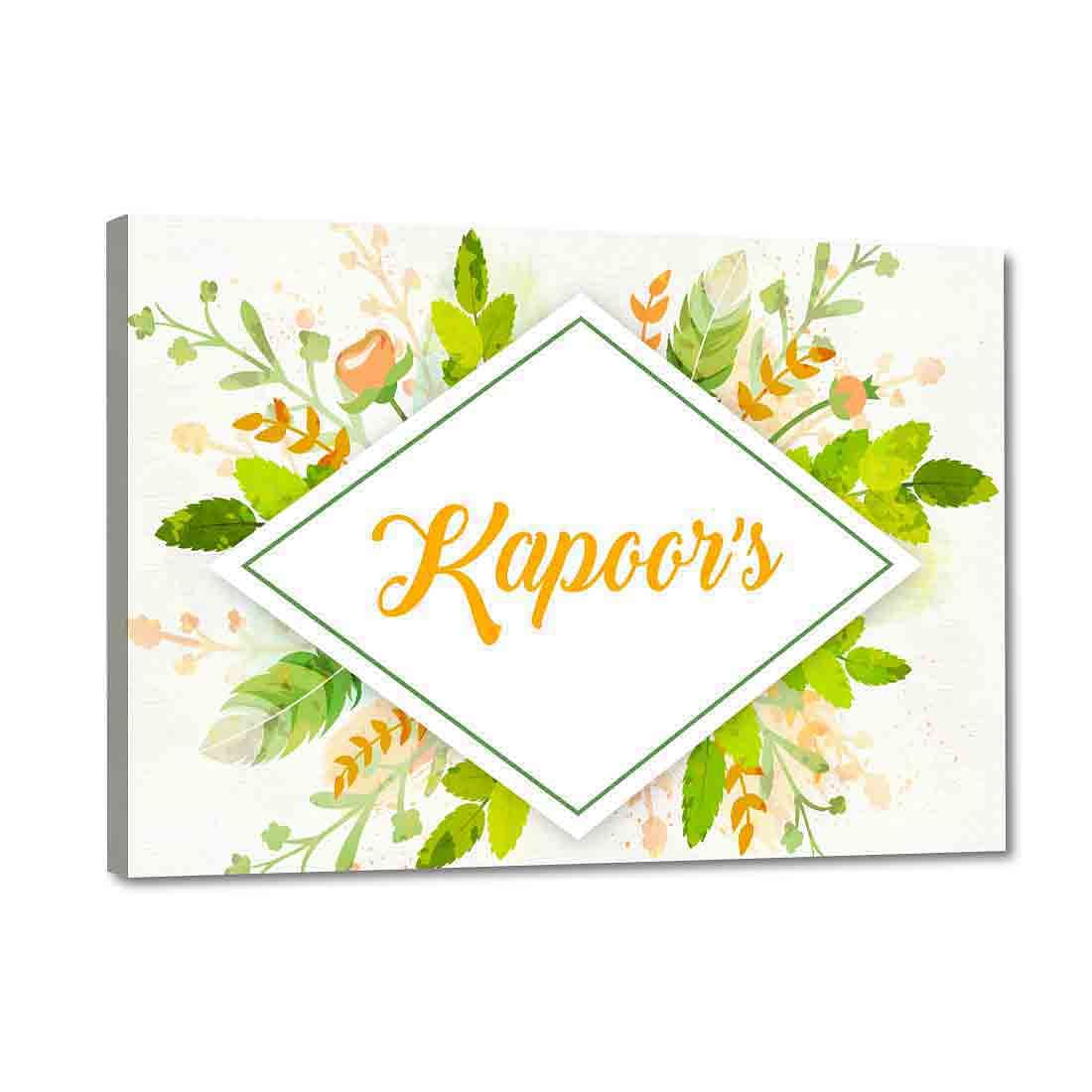 New Custom Nameplate for Home Design Watercolor Leaves Nutcase