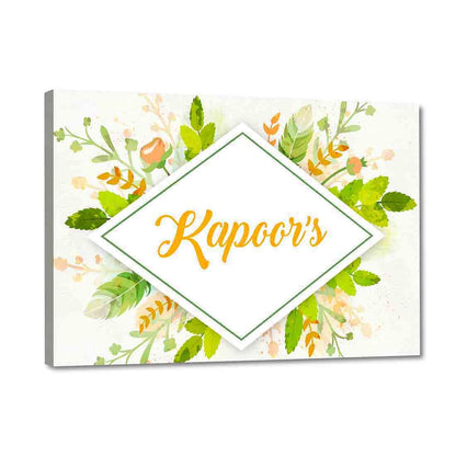 New Custom Nameplate for Home Design Watercolor Leaves Nutcase