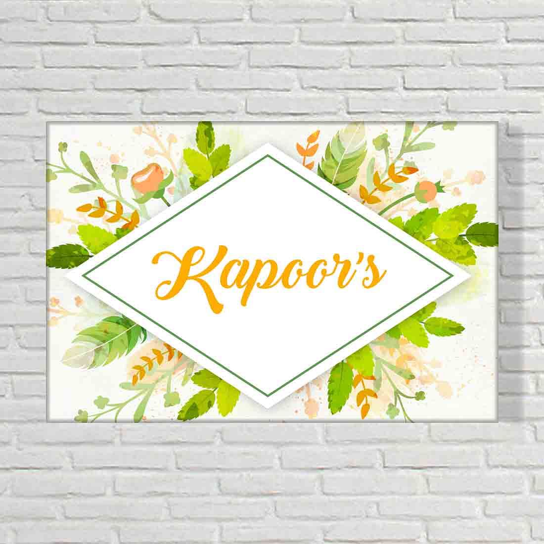 New Custom Nameplate for Home Design Watercolor Leaves Nutcase