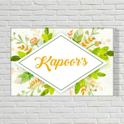 New Custom Nameplate for Home Design Watercolor Leaves Nutcase