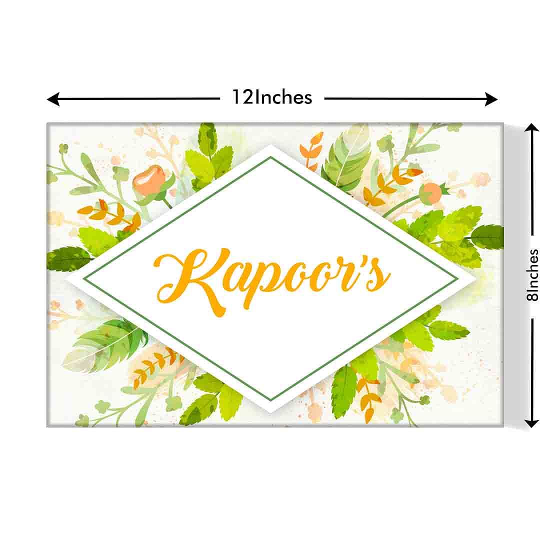 New Custom Nameplate for Home Design Watercolor Leaves Nutcase
