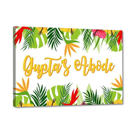 Customized Home Name Plate-Yellow Hibiscus Nutcase