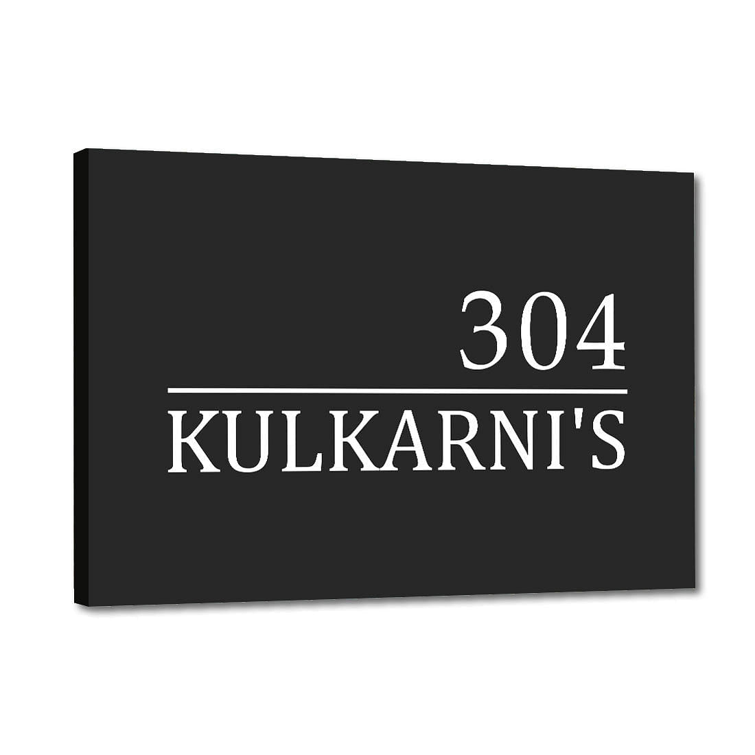 Unique Name Plate Designs for Flats Homes-Classy Minimal Nutcase