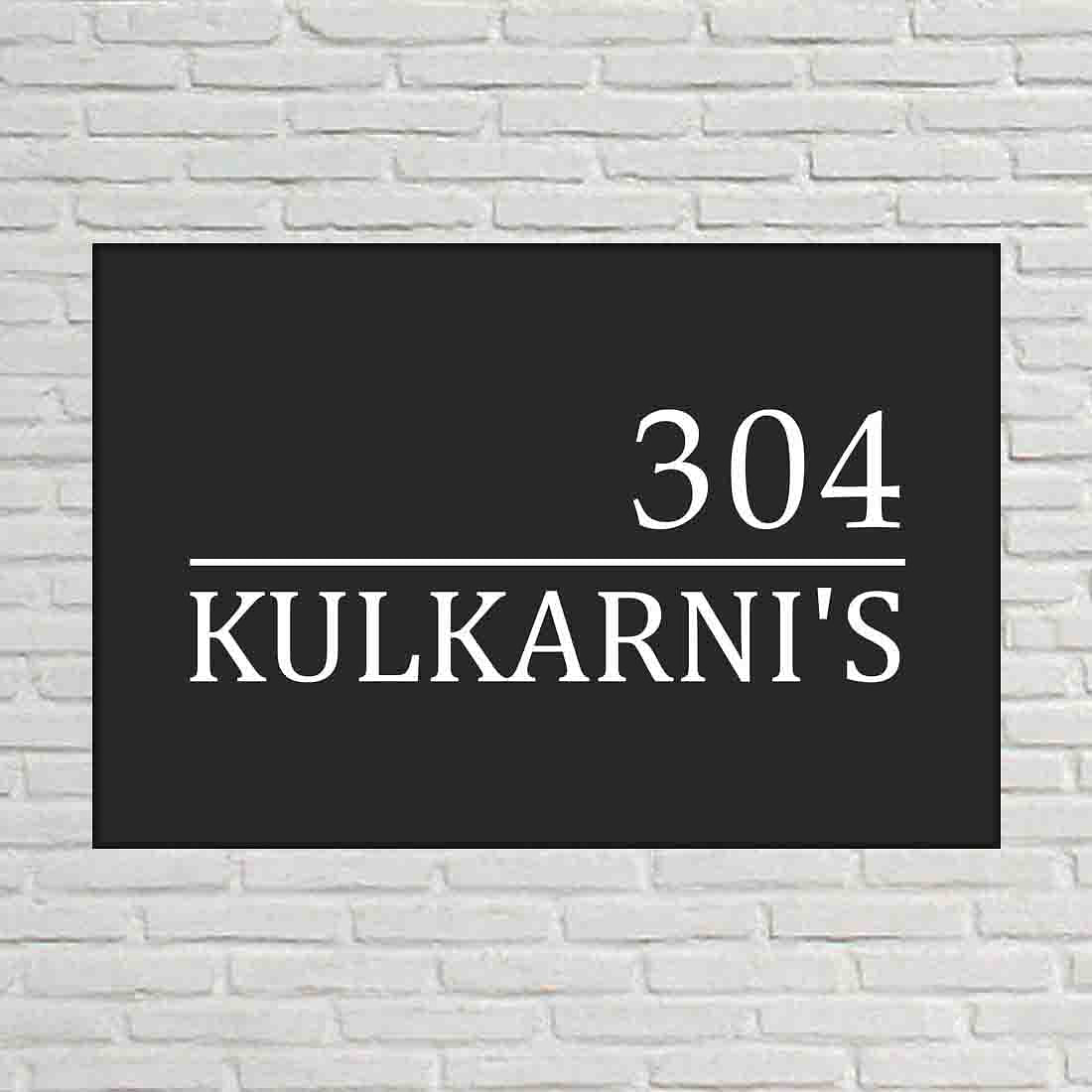 Unique Name Plate Designs for Flats Homes-Classy Minimal Nutcase