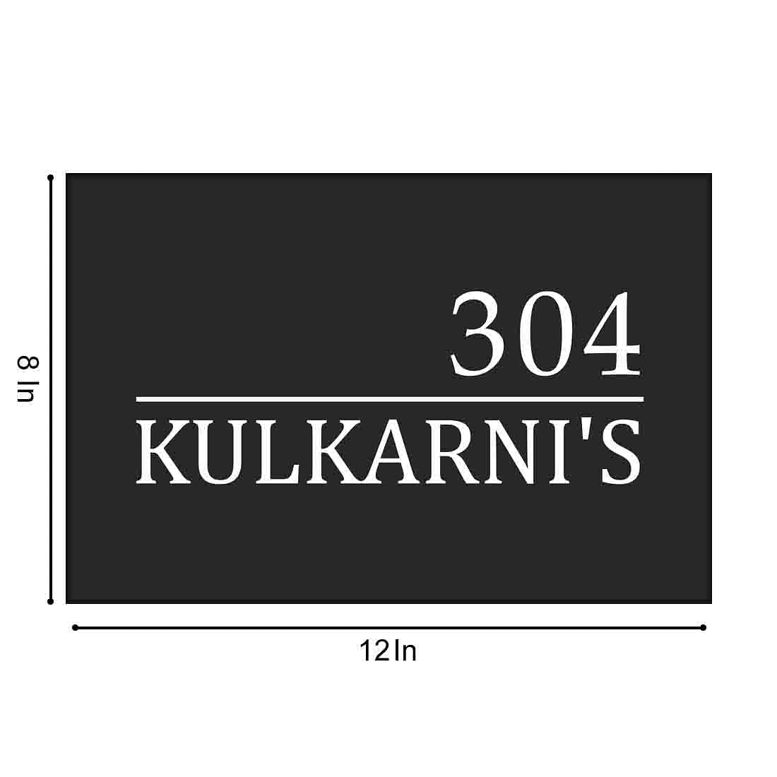 Unique Name Plate Designs for Flats Homes-Classy Minimal Nutcase