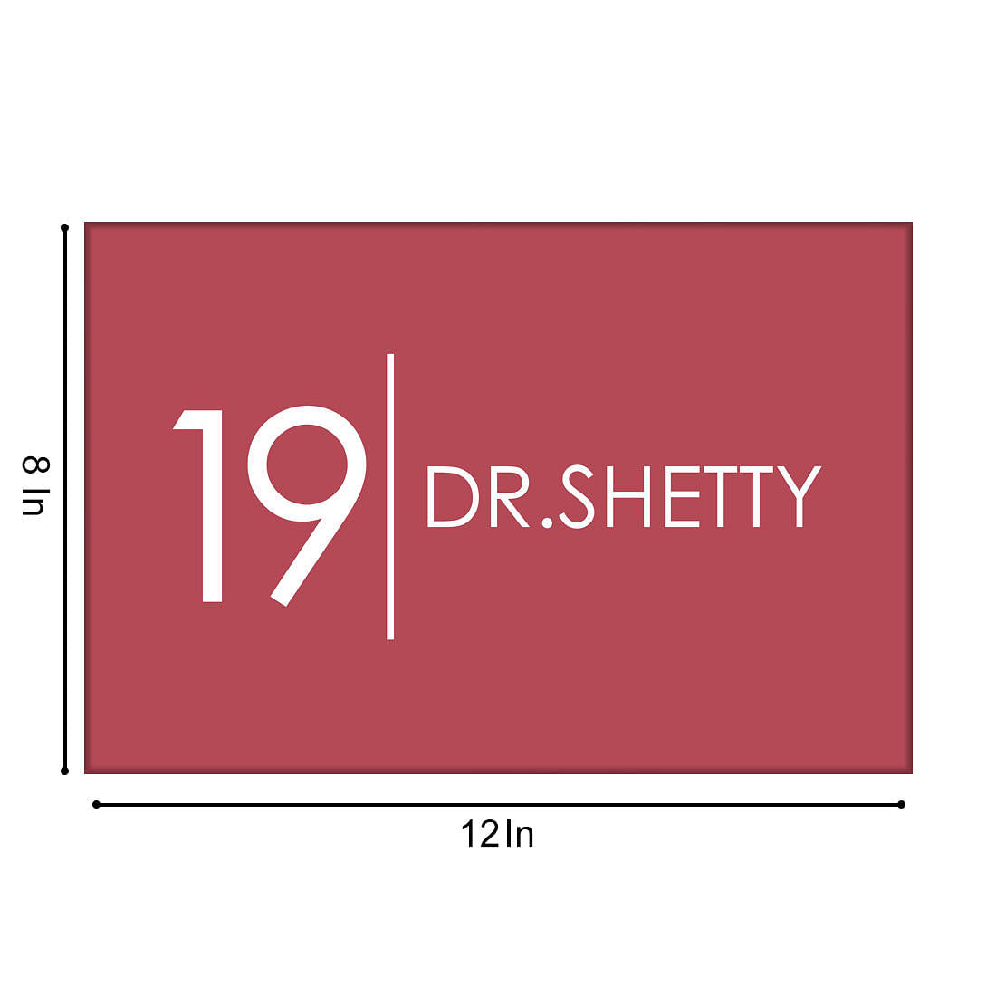Customized Home Name Board Outdoor - Red Classic Nutcase