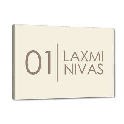 Office Door Name Plate for Store Entrance - Off White Color Nutcase