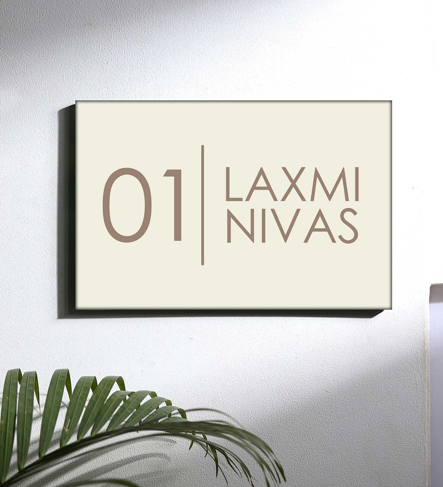 Office Door Name Plate for Store Entrance - Off White Color Nutcase