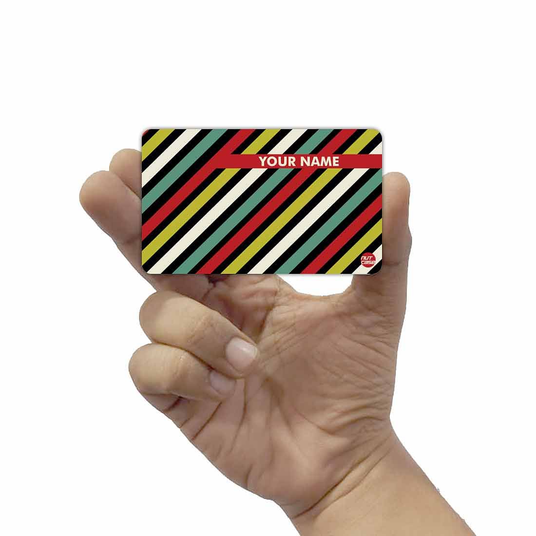 Customized NFC Chip Business Cards -  Red Green Strip Nutcase