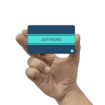 Personalized NFC Chip Business Card - Blue Stripes Nutcase