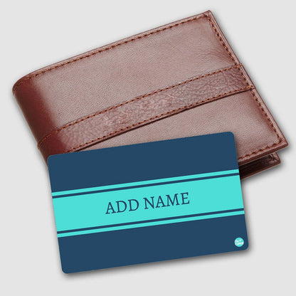 Personalized NFC Chip Business Card - Blue Stripes Nutcase