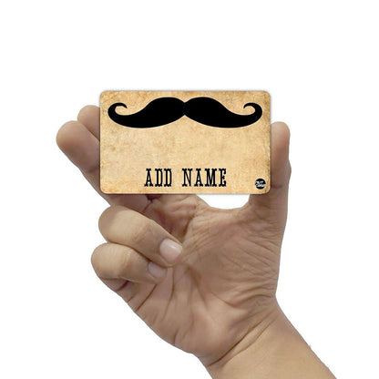 Custom-Made NFC Visit Cards -  Hipster Mustache Funny Nutcase