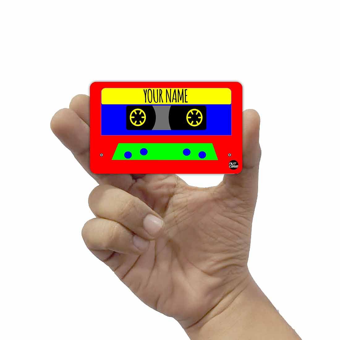 Personalized NFC Digital Business Card -  Red Cassette Nutcase