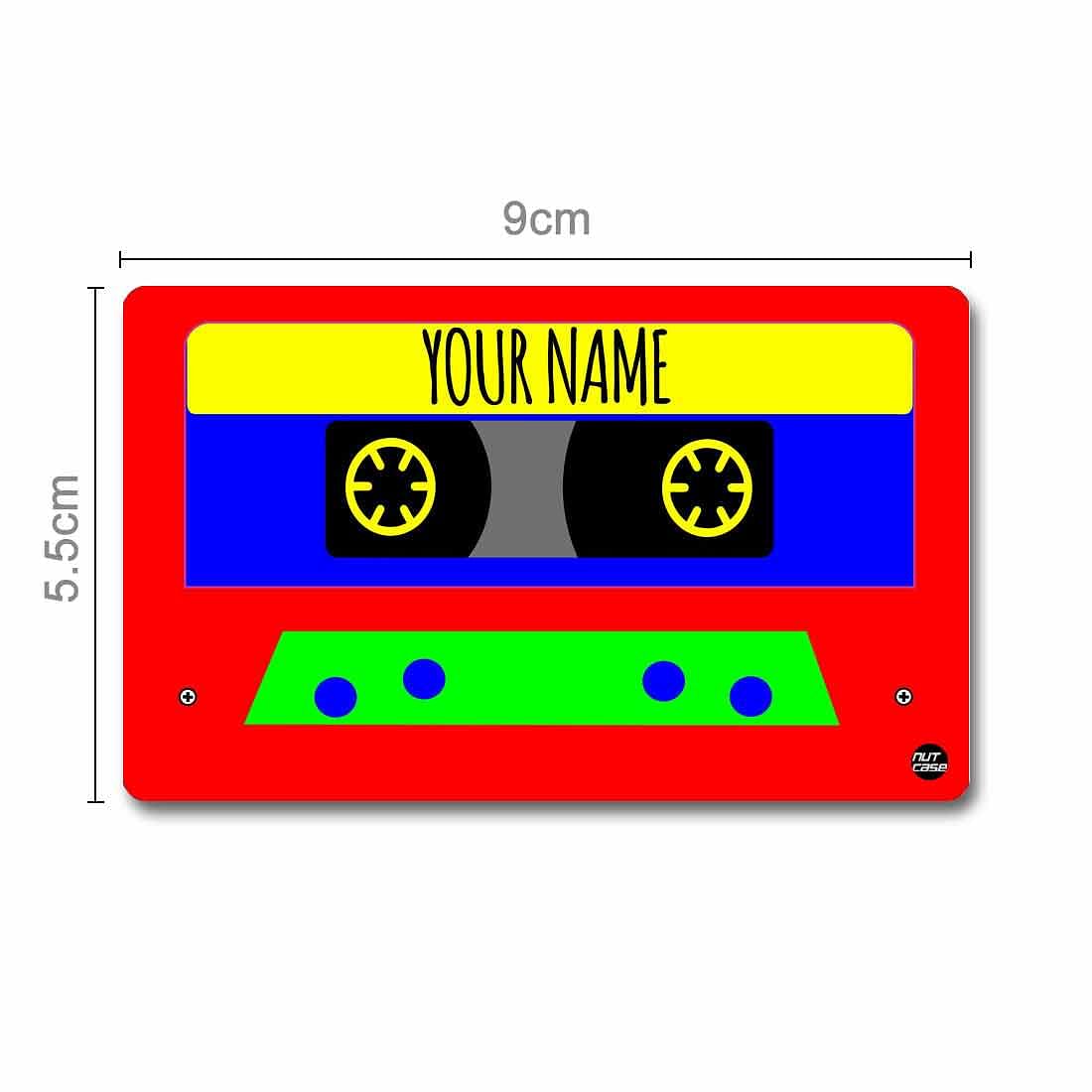 Personalized NFC Digital Business Card -  Red Cassette Nutcase