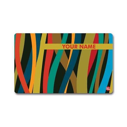 Personalized NFC Digital Smart Card -  Multicolor Lines Nutcase