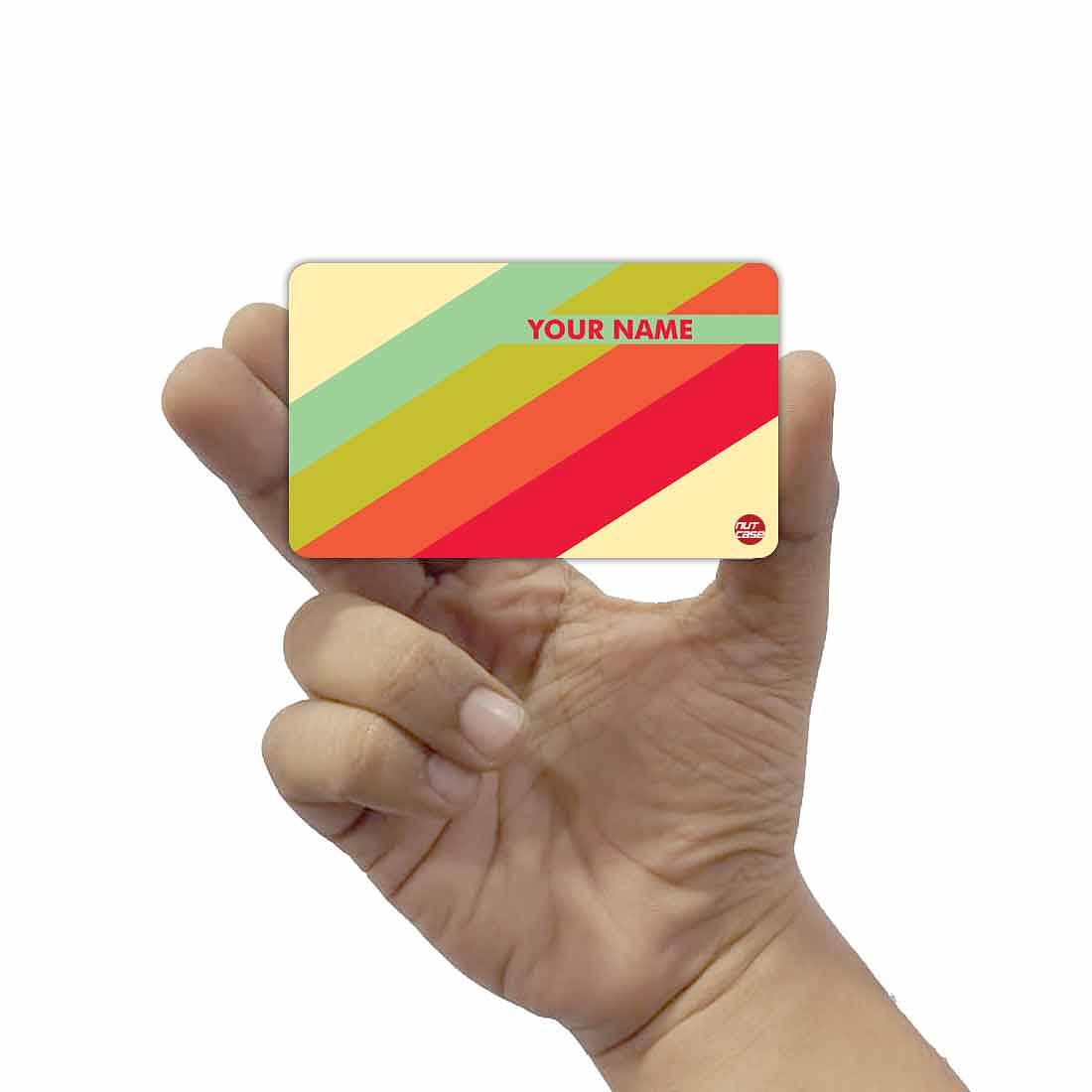 Customized NFC Smart Card -  Red Orange Lines Nutcase