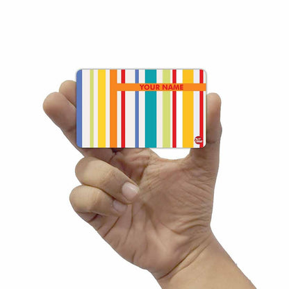 Personalized NFC Smart Card -  White Blue Lines Nutcase