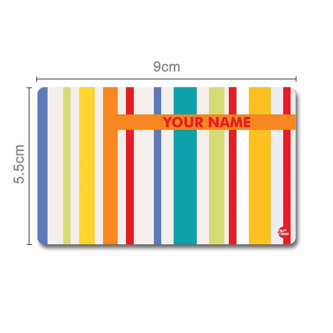 Personalized NFC Smart Card -  White Blue Lines Nutcase