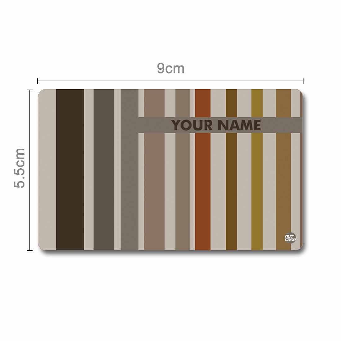 Personalized NFC Smart Card -  Brown Lines Nutcase