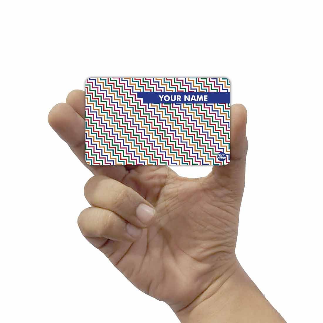 Customized NFC Digital Business Card - Multicolor Zig-Zag Lines Nutcase