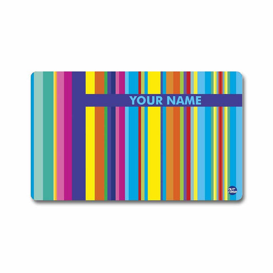 Personalized NFC Smart Card -  Yellow Blue Lines Nutcase