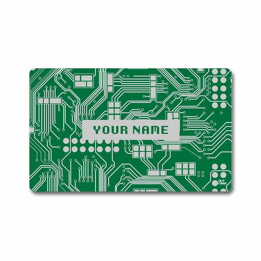 Personalized NFC Smart Card -  Circuit Board Green Color Nutcase