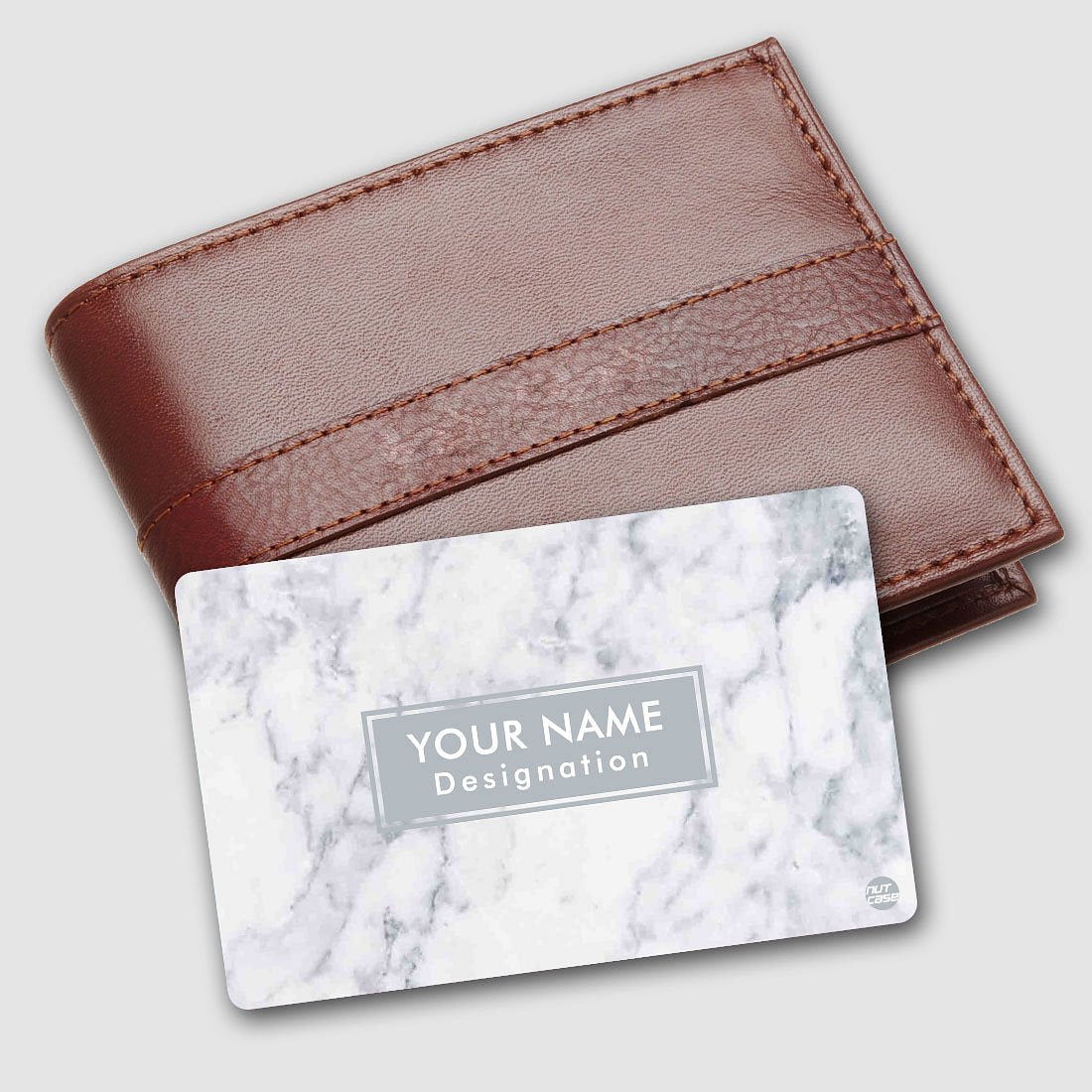 Customized NFC Digital Business Card - White Marble Nutcase