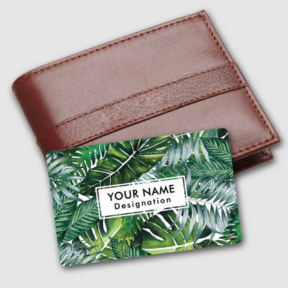 Personalized NFC Digital Smart Card -  Monstera Leaves Nutcase