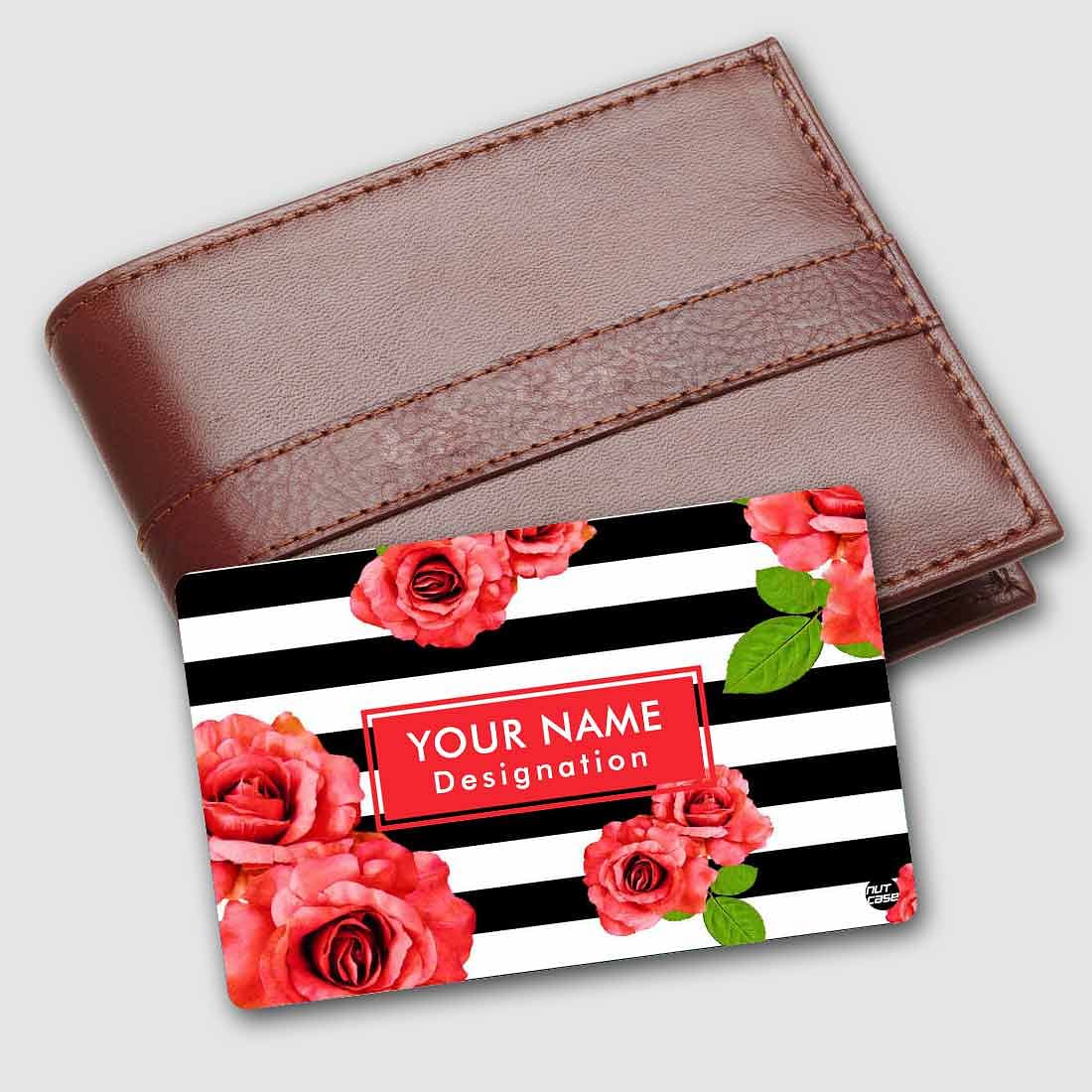 Personalized NFC Smart Card -  Red flower with strips Nutcase