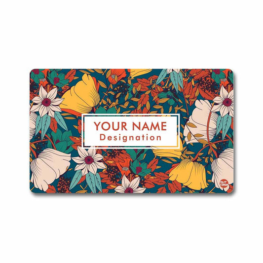 Personalized NFC Smart Card -  Rust Flowers Nutcase