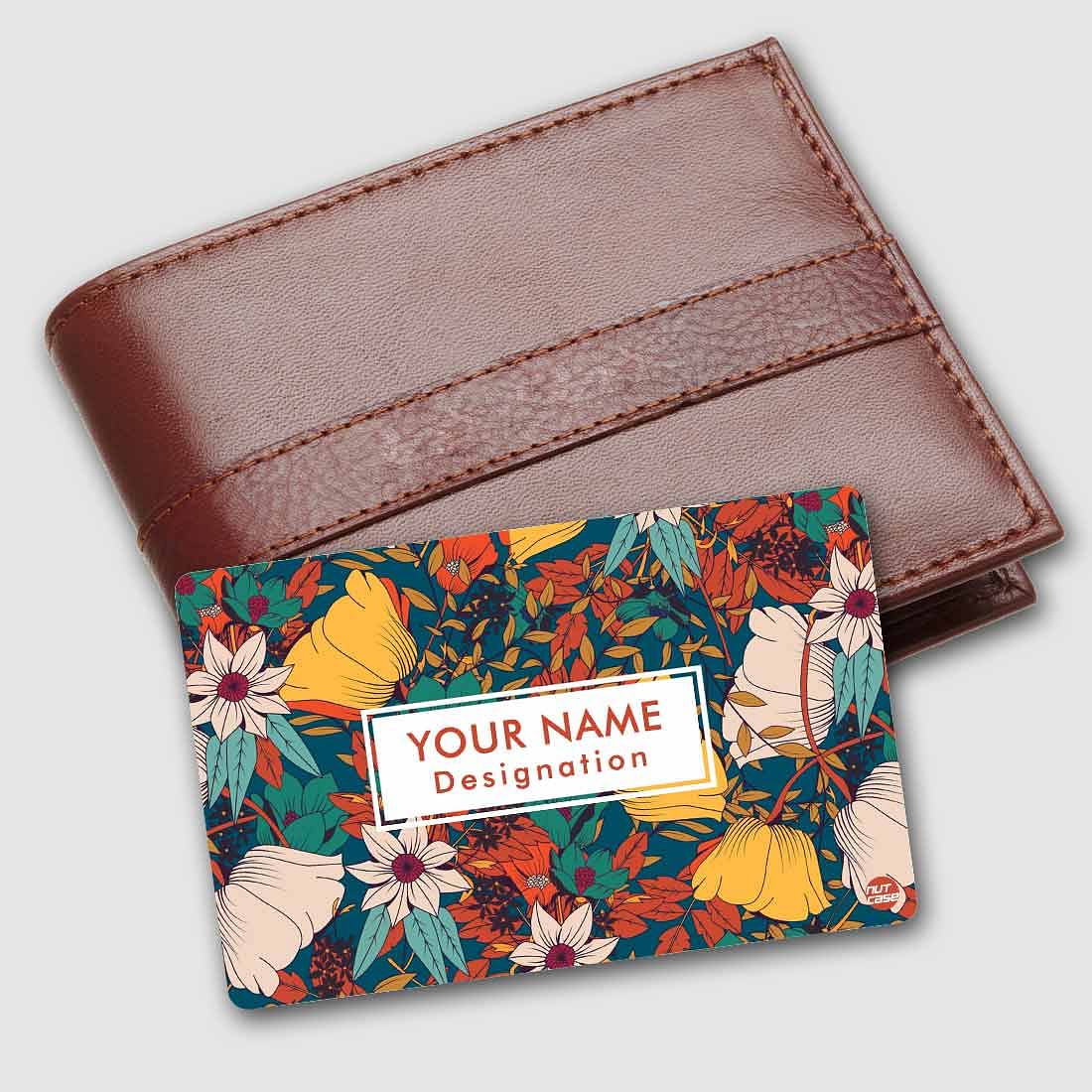 Personalized NFC Smart Card -  Rust Flowers Nutcase