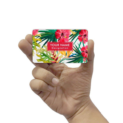 Personalized NFC Digital Business Card -  Hibiscus Leaves Nutcase