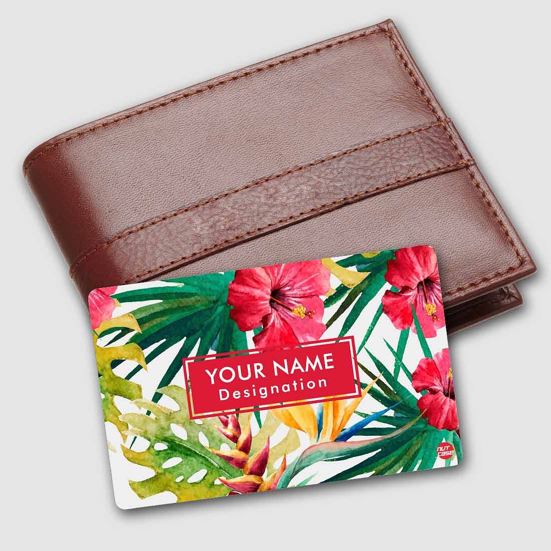Personalized NFC Digital Business Card -  Hibiscus Leaves Nutcase