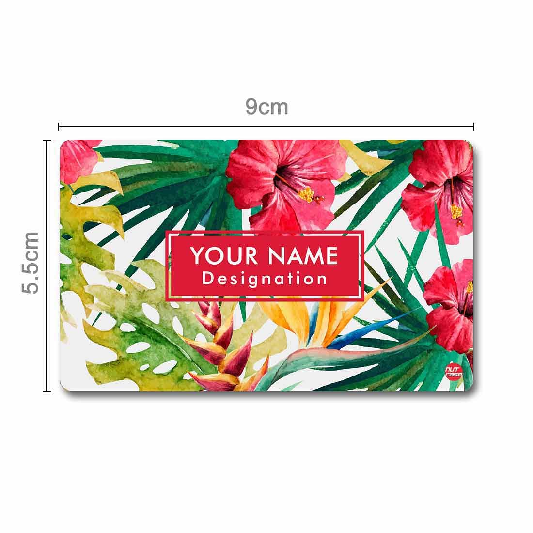 Personalized NFC Digital Business Card -  Hibiscus Leaves Nutcase